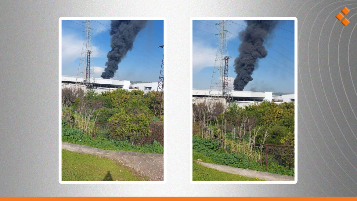 إخماد حريق ضخم في معمل عند مدخل مدينة اللاذقية