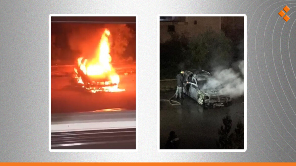 مستغلين التقنين الكهربائي.. مجهولون يحرقون سيارة في ضاحية قدسيا بريف دمشق