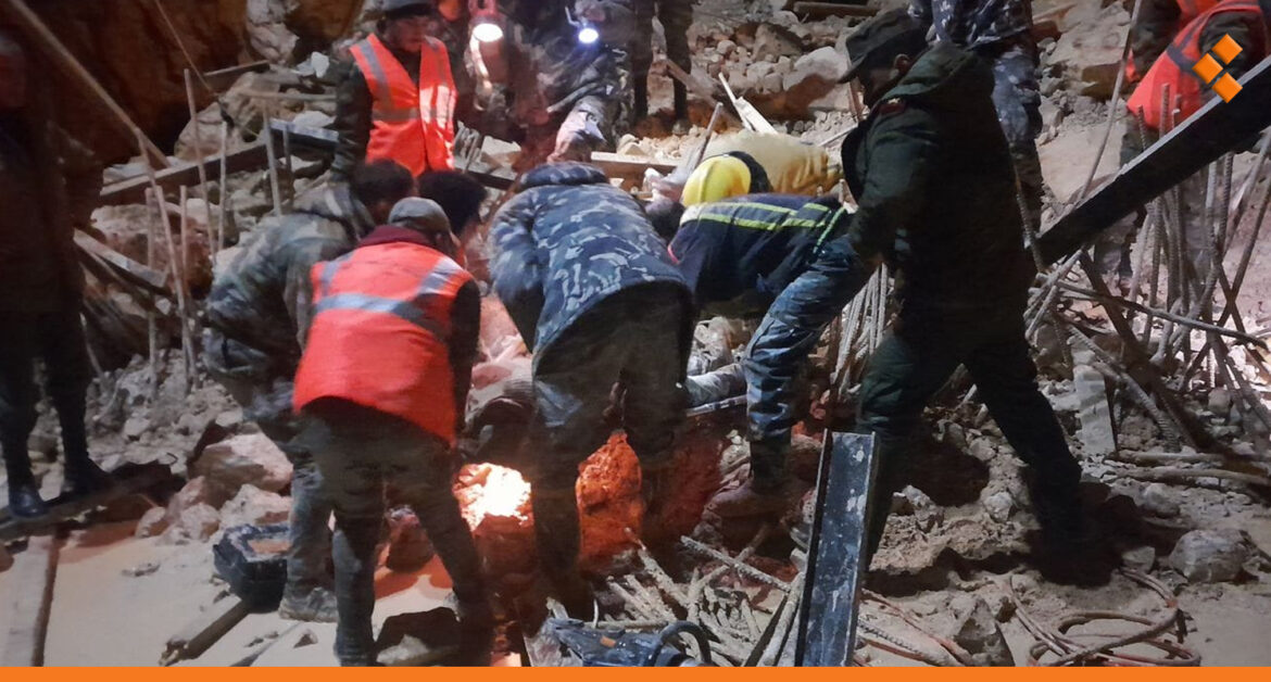 تشكيل لجنة لمعرفة سبب انهيار جزء من جبل في دمر الشرقية بدمشق