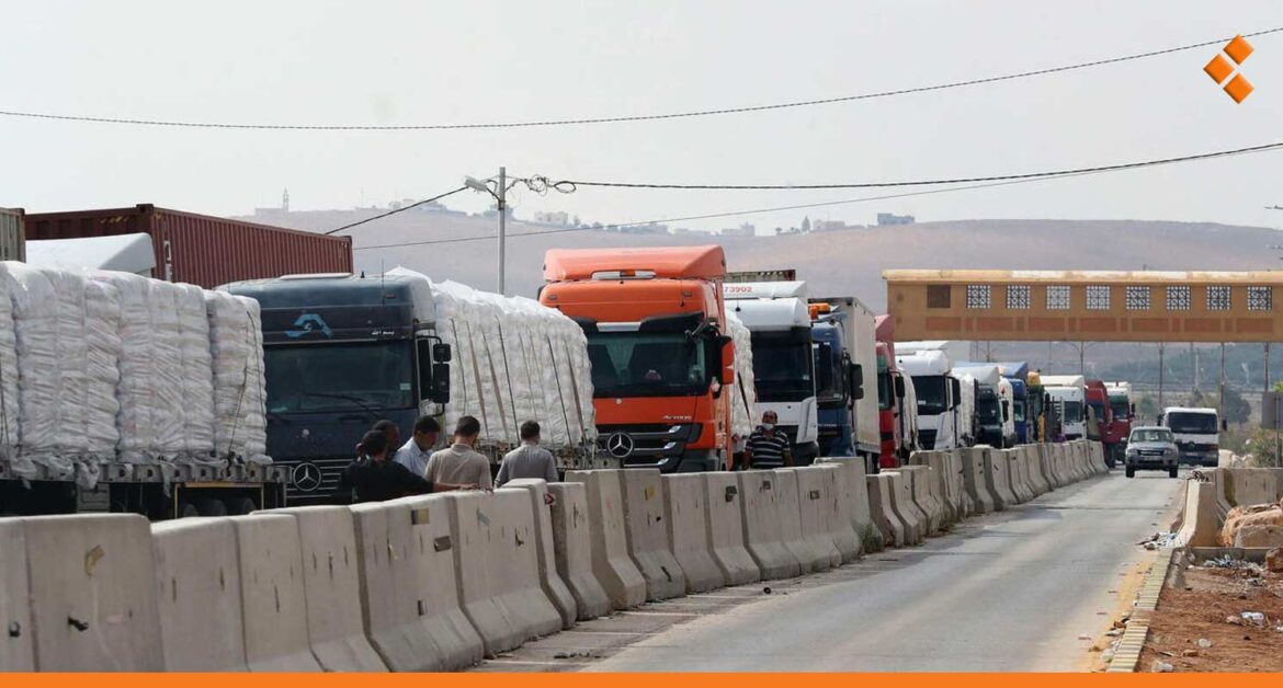 حركة الشحن عبر "نصيب" لم تتأثر بحرب لبنان.. مطالب بزيادة ساعات عمل المعبر