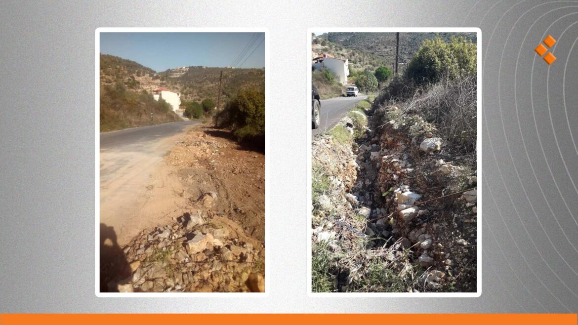 استجابة لما نشره أثر.. ردم خندق بطول 200 م بجانب طريق رئيسية في ريف طرطوس