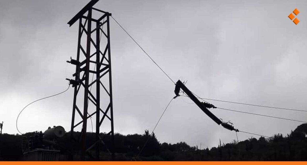 أضرار بالشبكة الكهربائية في الساحل السوري نتيجة العاصفة الهوائية