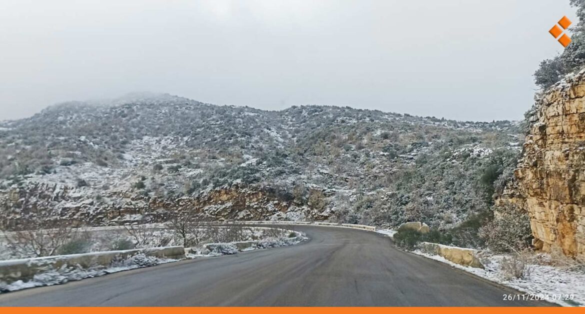 ثلوج خفيفة فوق المرتفعات الجبلية بريف اللاذقية.. الأرصاد: كتلة باردة نهاية الأسبوع