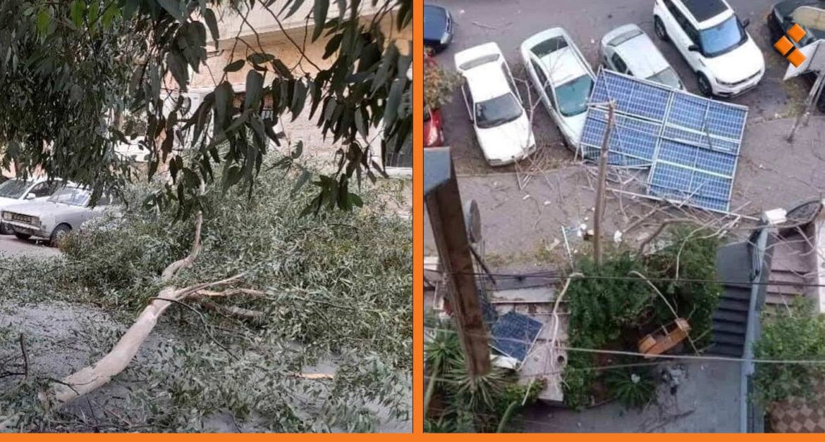 سقوط ألواح للطاقة الشمسية.. محافظة دمشق تحصي أضرار العاصفة الهوائية