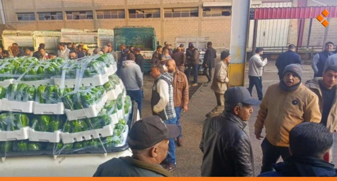مصدر بسوق هال دمشق: دخول نحو 5 برادات خضار من الأردن إلى سوريا يومياً