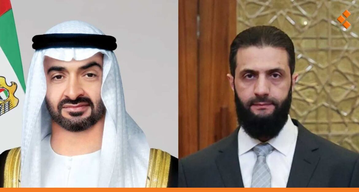 الشرع يُجري اتصال هاتفي مع رئيس دولة الإمارات
