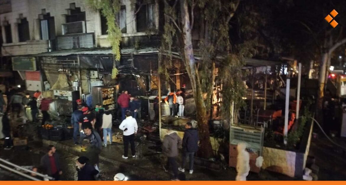 7 حالات اختناق جراء احتراق أحد مطاعم قدسيا بريف دمشق