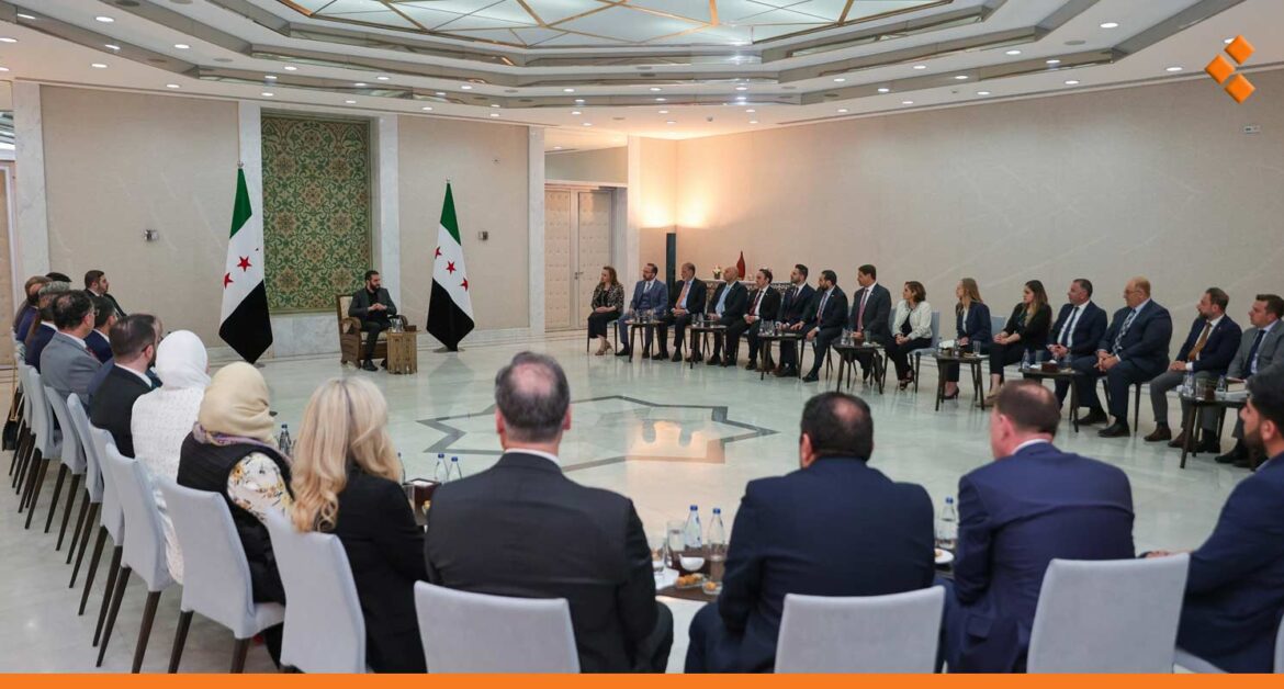 الشرع يستكمل لقاءاته مع أعضاء الوفد الأمريكي في دمشق 