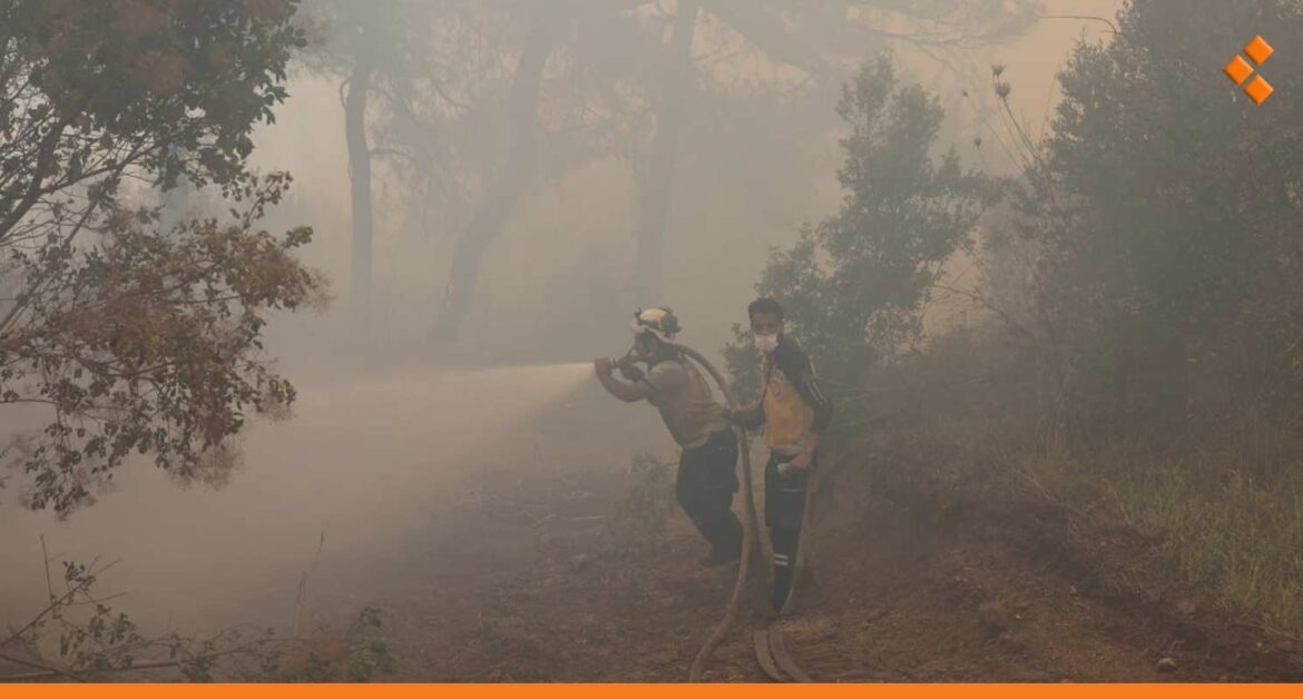 لليوم السادس.. استمرار عملية إخماد حرائق جبل التركمان في ريف اللاذقية