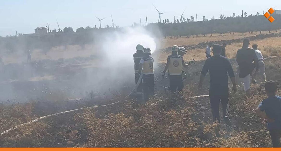 منها حرائق نجمت عن التصعيد في المنطقة.. إخماد 33 حريقاً خلال يوم واحد في سوريا