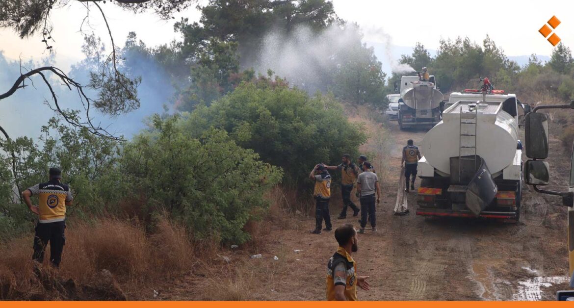 بانتظار تدخل طائرات من قبرص.. اتساع رقعة حرائق ريف اللاذقية