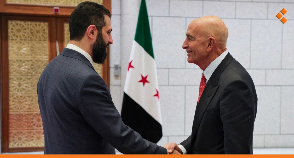 قصر الشعب في دمشق يستضيف اجتماعاً بين الرئيس الشرع وباراك